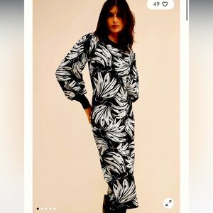 Farm Rio Bossa Banana Knit Sweater Dress Sz Small